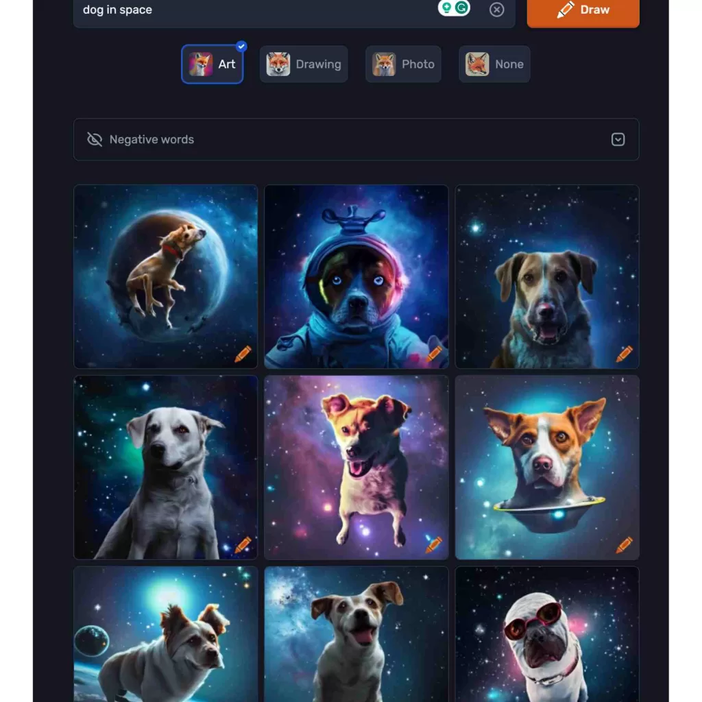 dog in space 