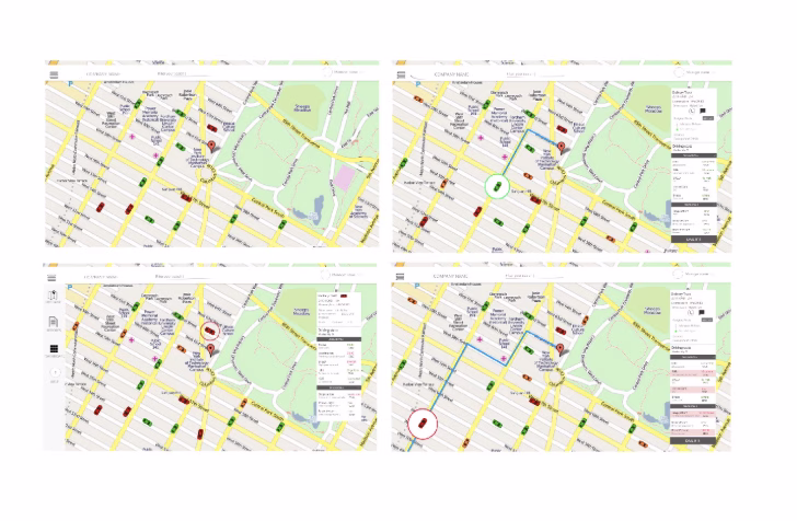 Low fidelity wireframes for the Central Web Console